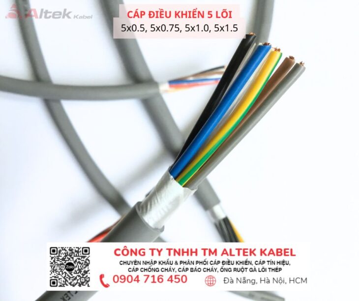 Cáp tín hiệu 5 core Altek Kabel Đà Nẵng, Hà Nội, HCM