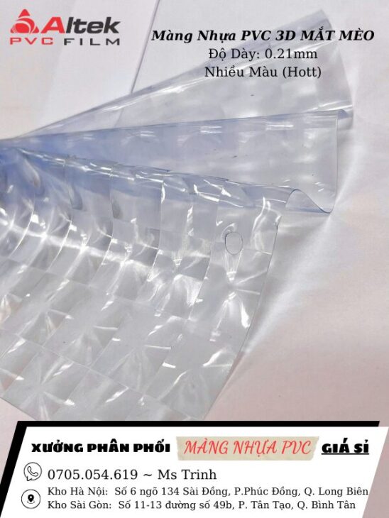 Màng nhựa pvc giá bao nhiêu – Màng 3d mắt mèo vân nổi