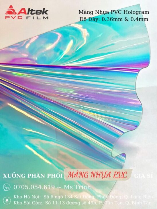 Cuộn màng pvc – màng pvc hologram may balo, rèm