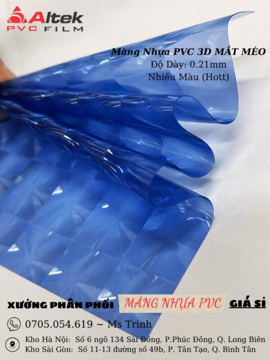 Màng nhựa pvc giá bao nhiêu – Màng 3d mắt mèo vân nổi