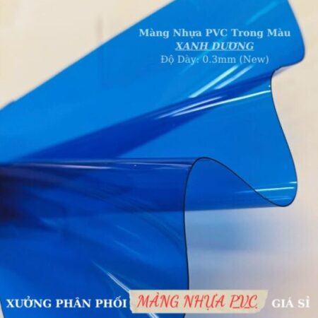 Màng nhựa pvc tại Bình Dương – Trong Màu Xanh Dương (New)