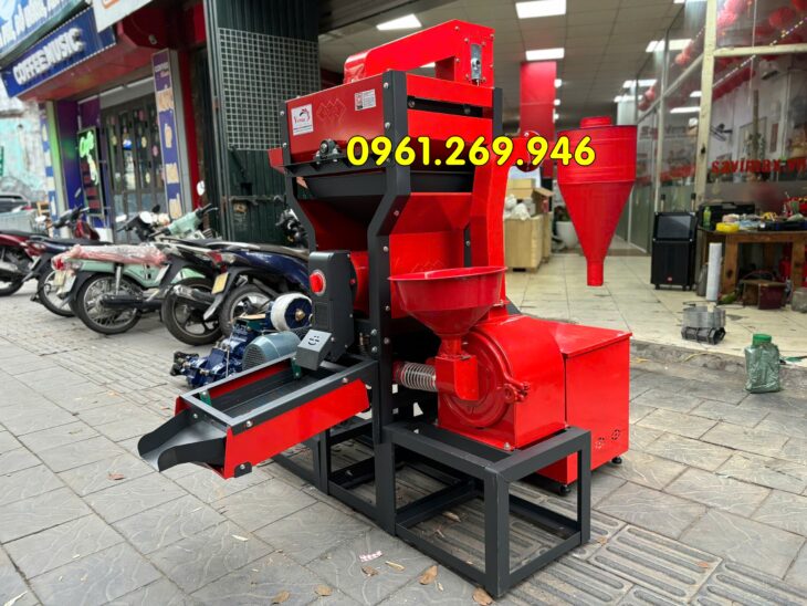Máy xát gạo liên hoàn 800kg/h Turbo TBX800 điện 3 pha