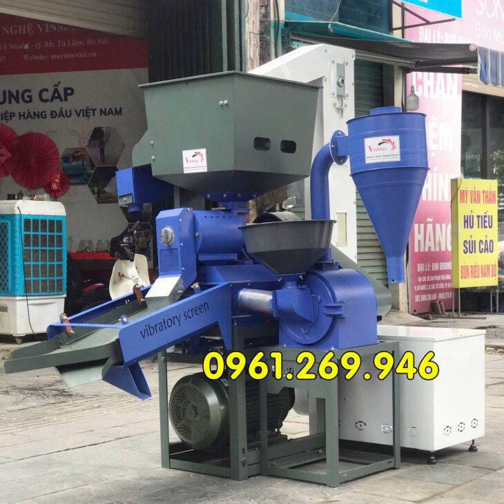 Máy xát gạo liên hoàn 800kg/h Turbo TBX800 điện 3 pha