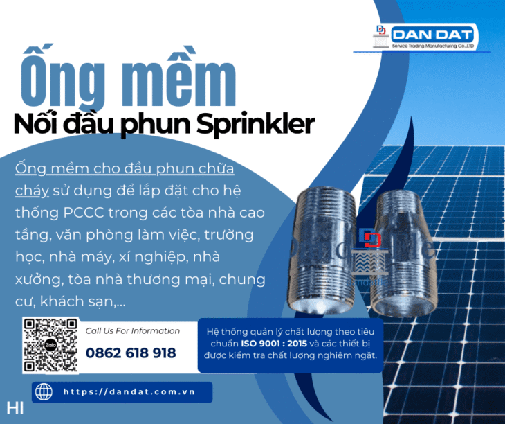 Ống Mềm Nối Đầu Phun Sprinkler, Khớp nối mềm PCCC, Dây mềm nối đầu phun sprinkler | PCCC