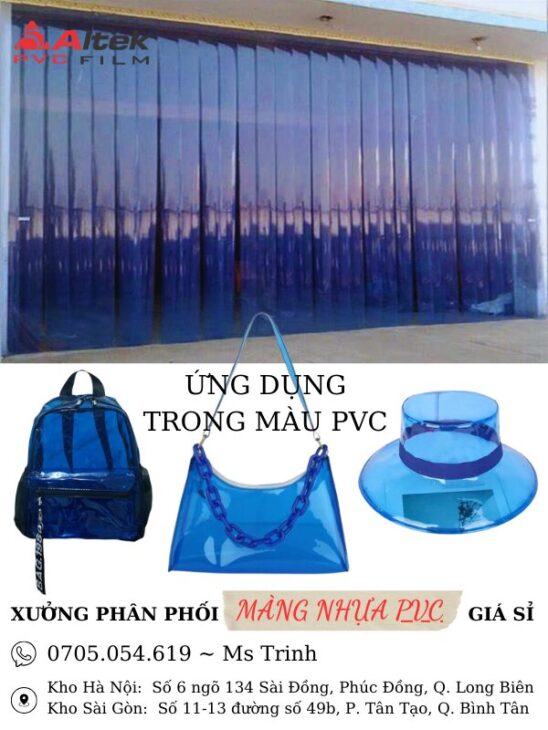 Màng nhựa pvc tại Bình Dương – Trong Màu Xanh Dương (New)