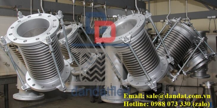 Khớp giãn nở toàn thân inox, khớp bù trừ giãn nở, Khớp co giãn lò hơi, mối nối giản nở inox