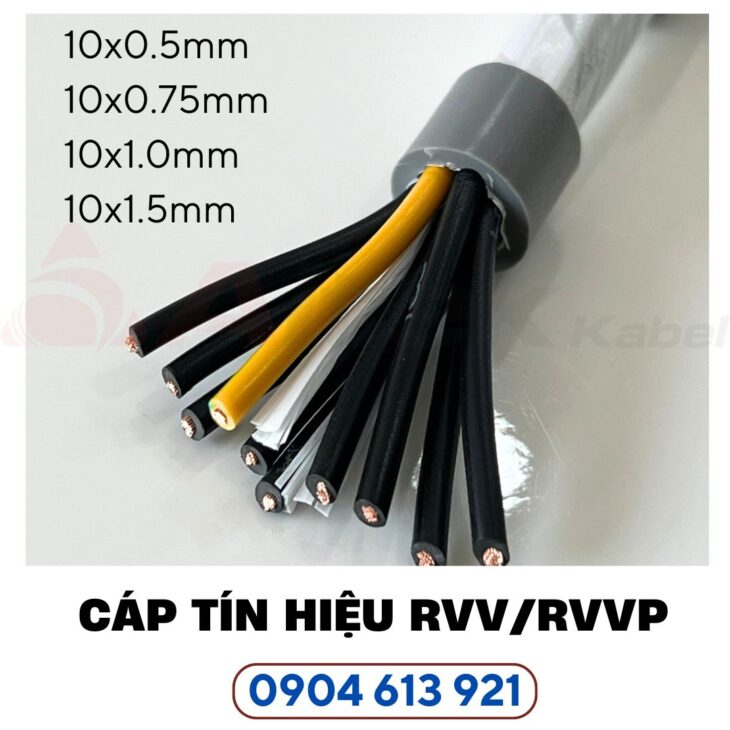 Dây cáp 10 lõi, cáp điều khiển 10×0.75mm RVVP chống nhiễu Altek Kabel Đà Nẵng,HCM , Hà Nội
