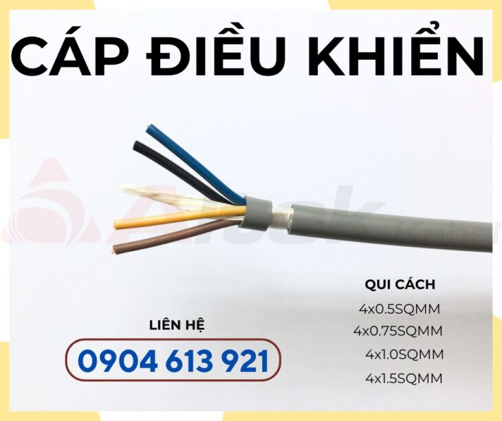 Cáp tín hiệu 4 lõi, cáp điều khiển chống nhiễu RVVP 4×0.75mm2 Altek Kabel
