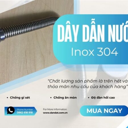 DÂY CẤP NƯỚC LAVABO/DÂY NƯỚC RUỘT GÀ INOX/DÂY DẪN NƯỚC NÓNG LẠNH INOX