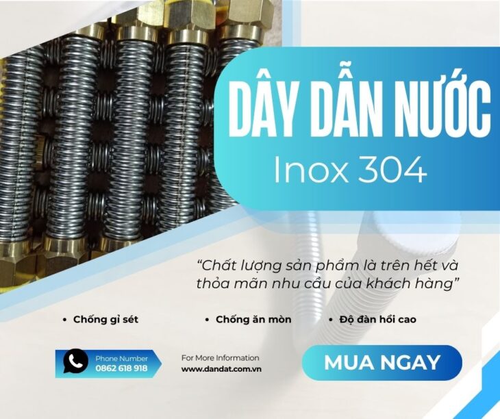 DÂY CẤP NƯỚC LAVABO/DÂY NƯỚC RUỘT GÀ INOX/DÂY DẪN NƯỚC NÓNG LẠNH INOX