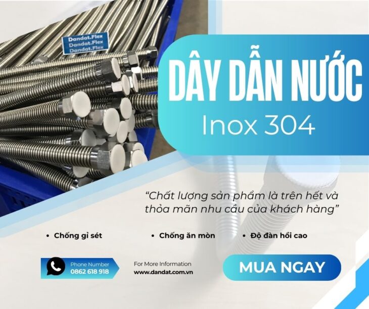 DÂY CẤP NƯỚC LAVABO/DÂY NƯỚC RUỘT GÀ INOX/DÂY DẪN NƯỚC NÓNG LẠNH INOX