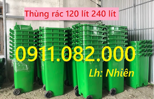 Cung cấp Thùng ủ rác giá rẻ tại tiền giang, thùng rác 120l 240l dầy chất lượng- lh 0911082000