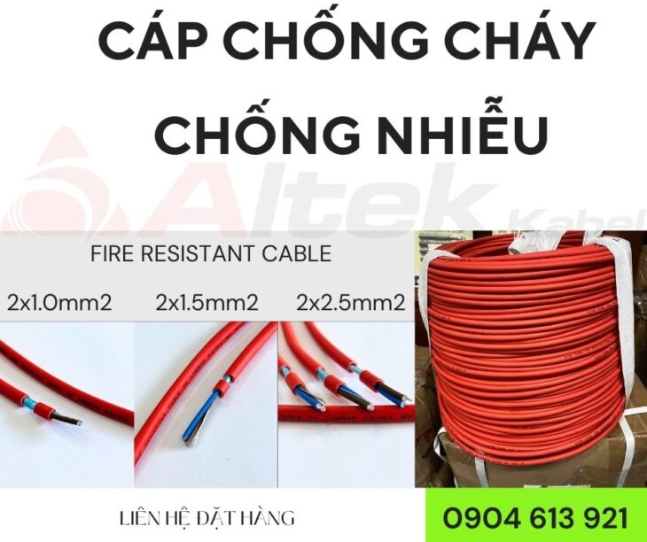 Cáp chống cháy chống nhiễu 2x1x16AWG Altek Kabel Đà Nẵng, Hà Nội, HCM