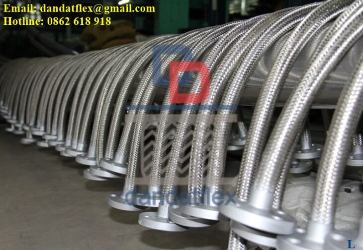 Khớp nối mềm inox dẫn LPG, Ống mềm inox dùng trong ngành công nghiệp xăng dầu, Khớp nối chống rung