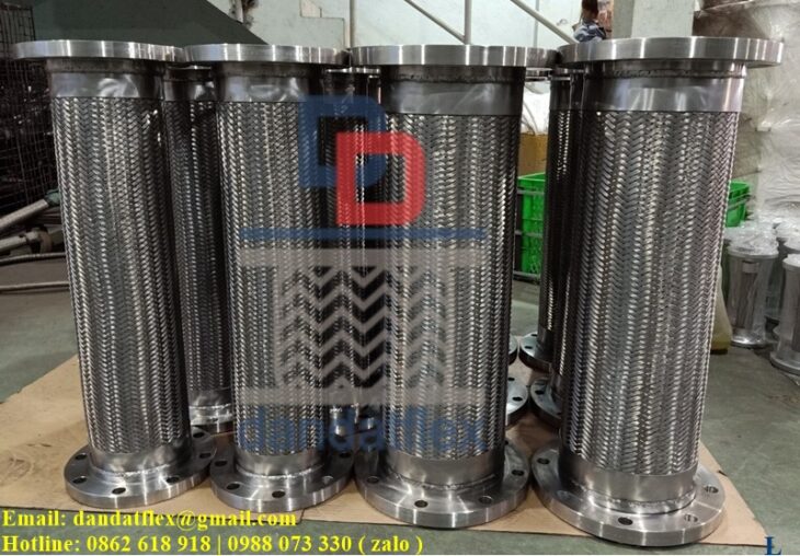 Khớp nối mềm chống rung, Khớp nối chống rung, Khớp nối inox kết nối mặt bích, Ống mềm inox 304