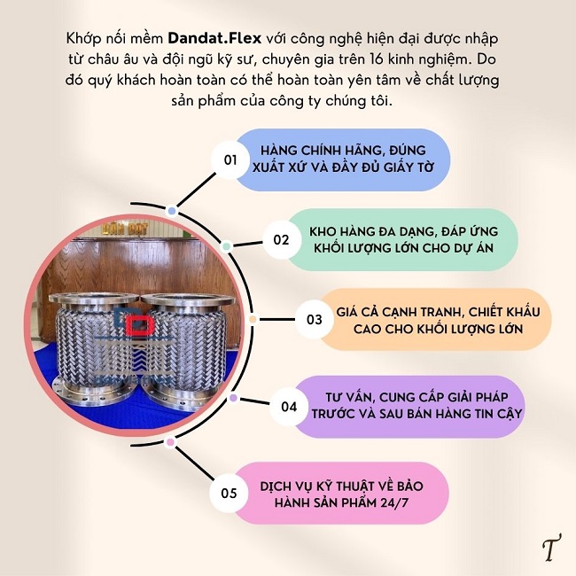 Khớp nối mềm công nghiệp,khớp nối mềm,khớp nối mềm inox 316L,khớp nối inox chống rung chịu nhiệt cao