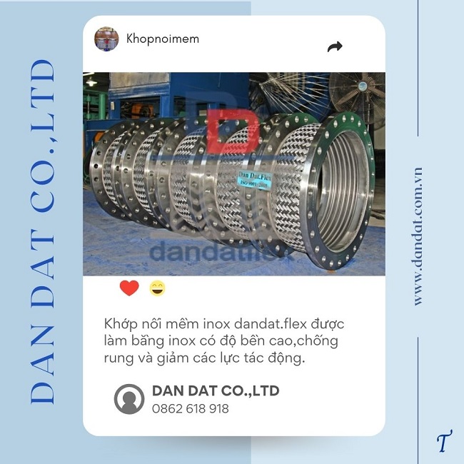 Khớp nối mềm công nghiệp,khớp nối mềm,khớp nối mềm inox 316L,khớp nối inox chống rung chịu nhiệt cao