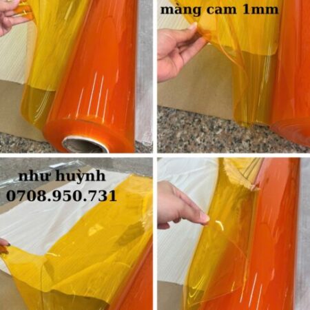 Màng nhựa pvc ngăn lạnh màu cam tại hà nội