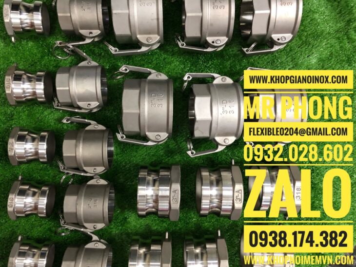 Khớp nối nhanh inox 304-Khớp nối nhanh inox kiểu A-Giá khớp nối nhanh inox 304-Các loại khớp nối nha
