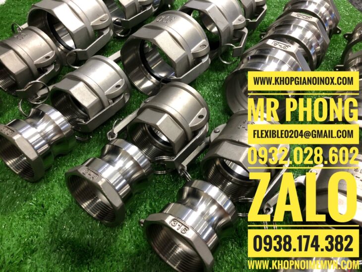 Khớp nối nhanh inox 304-Khớp nối nhanh inox kiểu A-Giá khớp nối nhanh inox 304-Các loại khớp nối nha