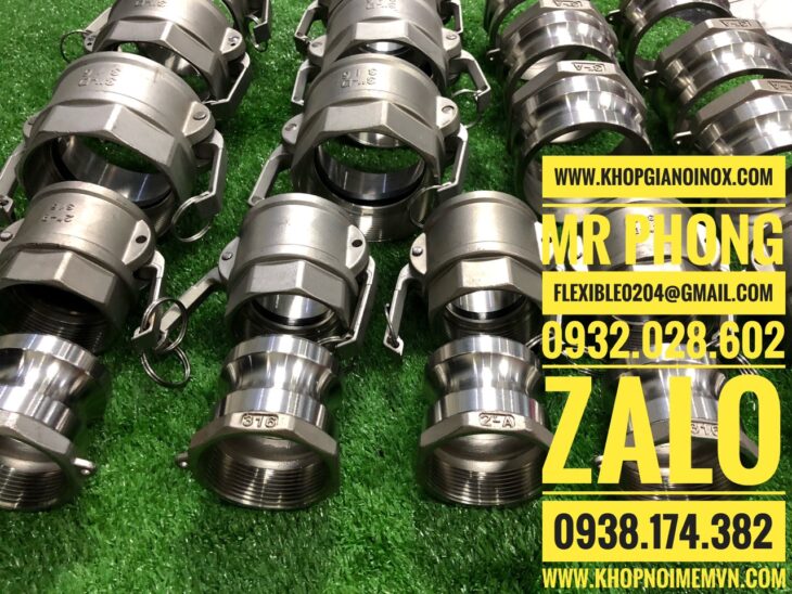 Khớp nối nhanh inox 304-Khớp nối nhanh inox kiểu A-Giá khớp nối nhanh inox 304-Các loại khớp nối nha