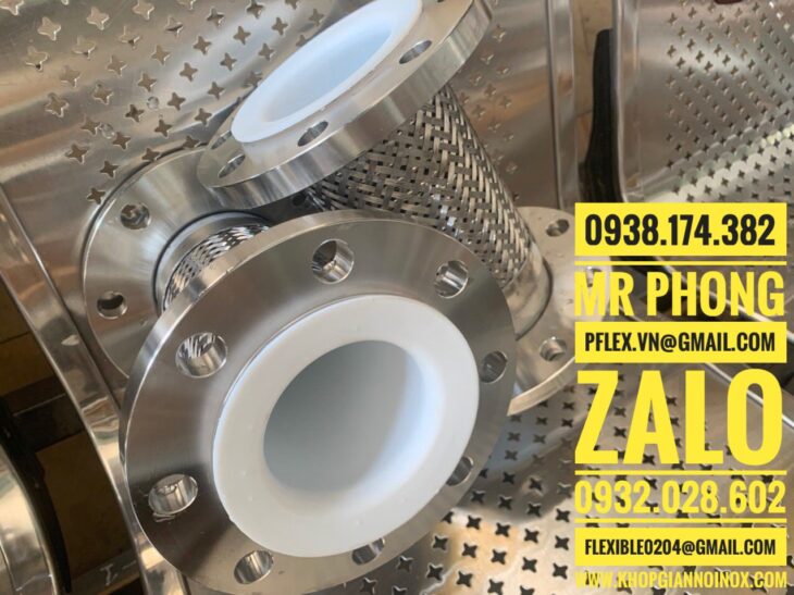 khớp nối mềm lót PTFE-khớp nối mềm PTFE-khớp nối mềm inox lót PTFE