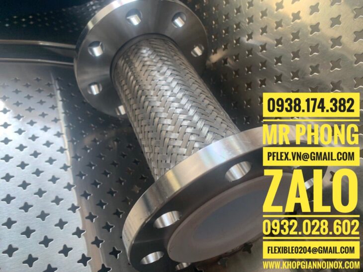 khớp nối mềm lót PTFE-khớp nối mềm PTFE-khớp nối mềm inox lót PTFE