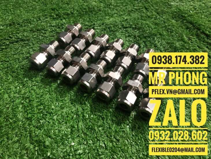 đấu nối inox thẳng hạt bắp- đầu nối inox hạt bắp 90 độ- đầu nối inox chữ TEE hạt bắp