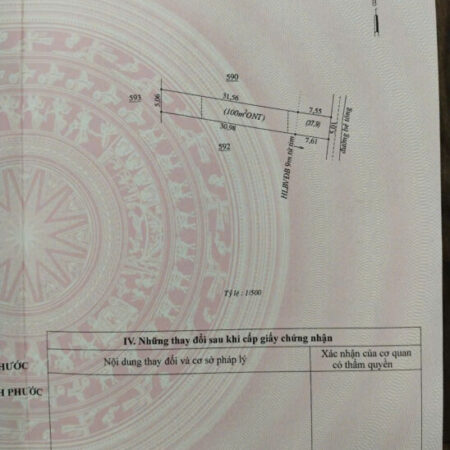 Gia đình cần tiền bán nhanh lô đất BP 194m2 chỉ 580tr sổ hồng công chứng ngay.