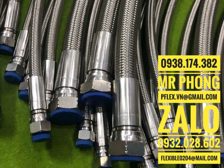 ống mềm PTFE-ống PTFE bọc lưới-ống mềm teflon-ống teflon dẫn hóa chất