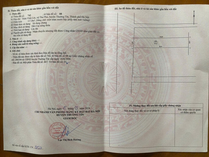 BÁN ĐÂT TRỤC LIÊN XÃ THƯ PHÚ THƯỜNG TÍN – KINH DOANH SIÊU ĐỈNH ĐƯỜNG 9M
