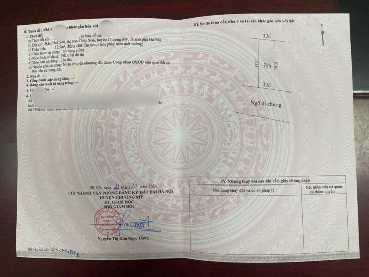 cc gửi cần bán 35,5m full giữa trung tâm thị trấn chúc sơn dát đô thị