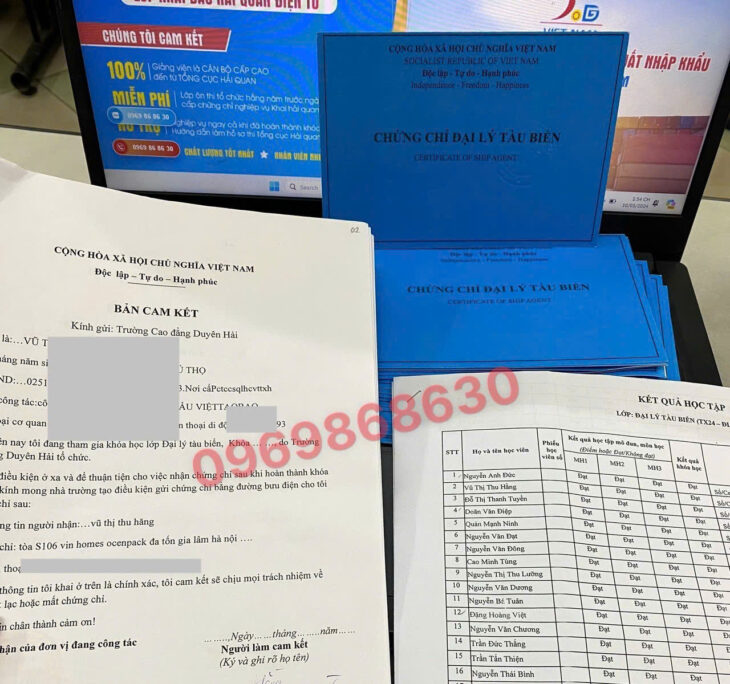 Chứng chỉ đại lý tàu biển – Học Đại Lý Tàu Biển Ngắn Hạn 0969868630