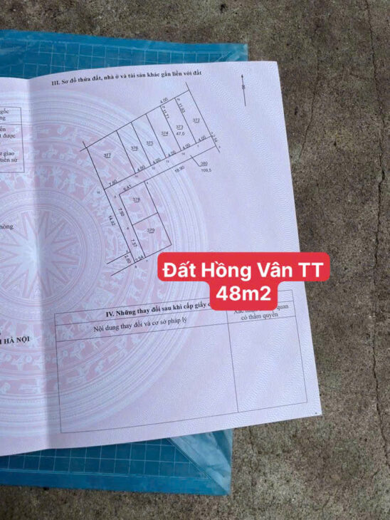 CHỈ HƠN 1 TỶ SỞ HỮU NGAY ĐẤT ĐÃ CÓ SỔ HỒNG VÂN – THƯỜNG TÍN