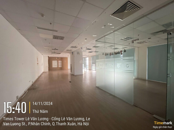 Cho thuê văn phòng tại Times Tower – Lê Văn Lương DT 800m2 có cắt nhỏ từ 250m2 giá thuê chỉ 290k/m2