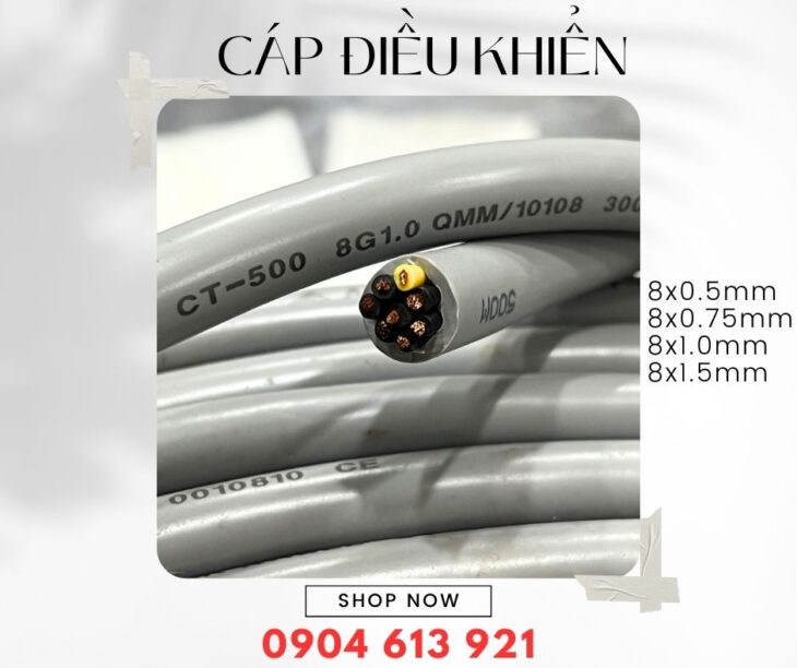 Cáp tín hiệu chống nhiễu 8 lõi, cáp điện 8 lõi, cáp điều khiển 8×0.75mm Altek Kabel