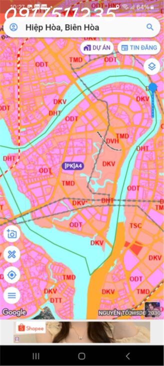 Cù Lao Hiệp Hòa, Biên Hòa, 68m2, 1.45 tỷ lh 0917511235