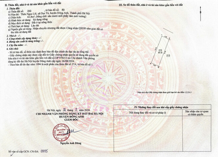 Bán Trục chính làng Ngọc Lôi-Dục Tú -Đông Anh giá đầu tư