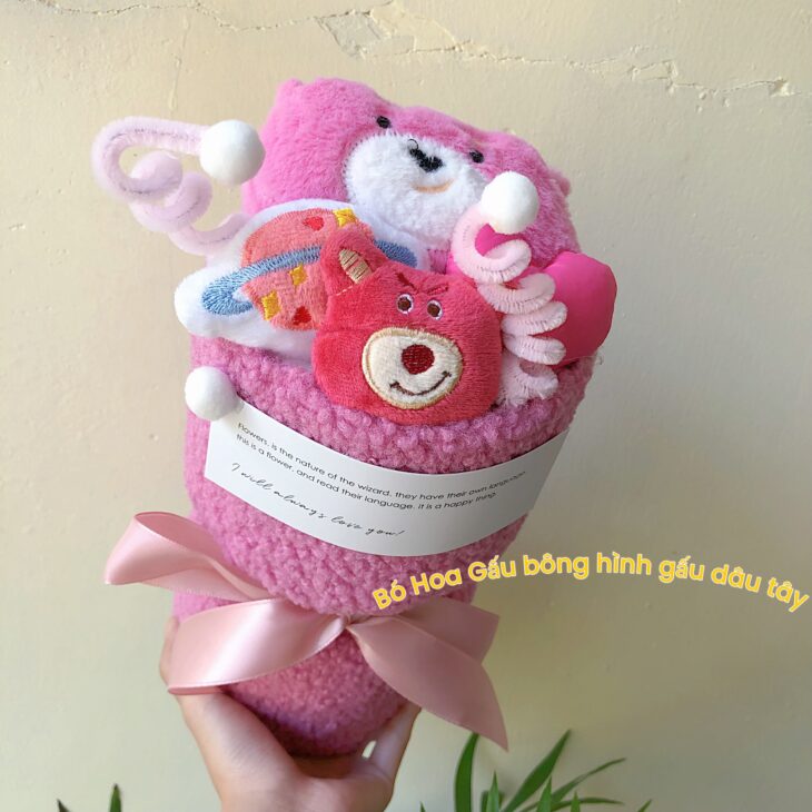 Bó hoa gấu bông tặng người thương yêu có sẵn cần thơ