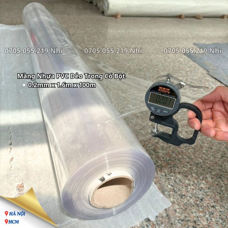 Màng Nhựa Pvc Dẻo Trong Suốt Altek 0.3mm 3dem khổ 1.6m 1.4m dài 50m