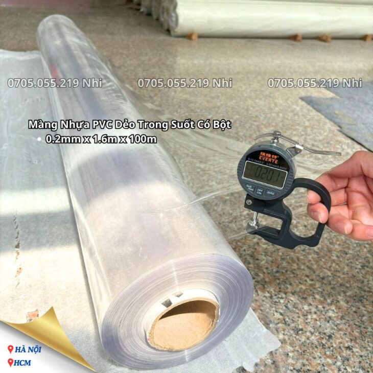 Màng Nhựa Pvc Dẻo Trong Có Bột Không Gia Áp Altek 0.05mm 0.06mm 0.07mm 0.08mm 0.1mm 0.12mm 0.15mm