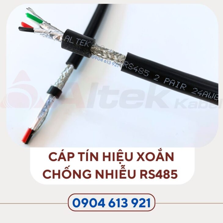 Cáp tín hiệu RS485 / cáp truyền thông chống nhiễu 2 pair 22AWG Altek Kabel