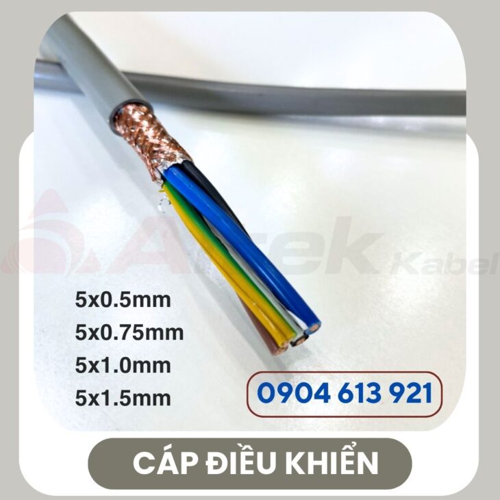 Cáp điều khiển / cáp tín hiệu 5 lõi 5×0.5mm/5×0.75mm/5×1.0mm/5×1.5mm Altek Kabel