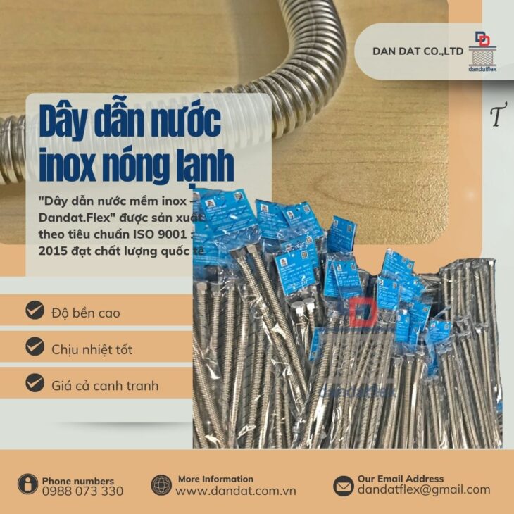 Ống mềm cấp nước nóng, dây dẫn nước, dây dẫn nước inox nóng lạnh, dây dẫn nước inox chịu nhiệt