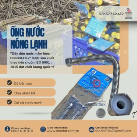 Ống cấp nước inox nóng lạnh, dây dẫn nước inox 304, ống dẫn nước inox chịu nhiệt,daydannuoc