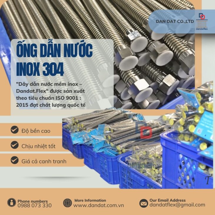 Ống mềm cấp nước nóng, dây dẫn nước, dây dẫn nước inox nóng lạnh, dây dẫn nước inox chịu nhiệt