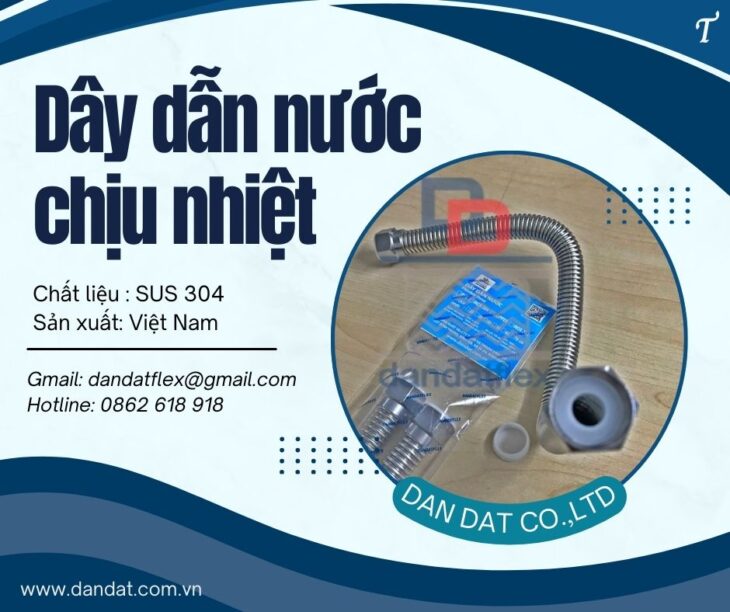 Dây dẫn nước inox 304, ống cấp nước mềm inox, dây dẫn nước inox cho bình nóng lạnh