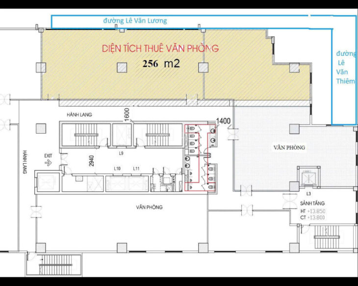 Cho thuê văn phòng tại Times Tower – Lê Văn Lương DT 800m2 có cắt nhỏ từ 250m2 giá thuê chỉ 290k/m2