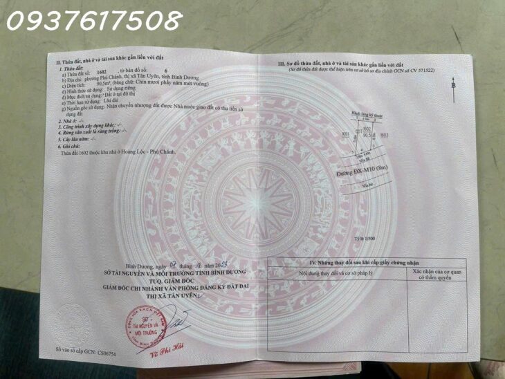 Đất Đối Diện Cổng Trường Cấp 1 Cấp 2 Phú Chánh Tp Tân Uyên Bình Dương.Diện Tích 6,5X13,9 ( 90m2 Thổ