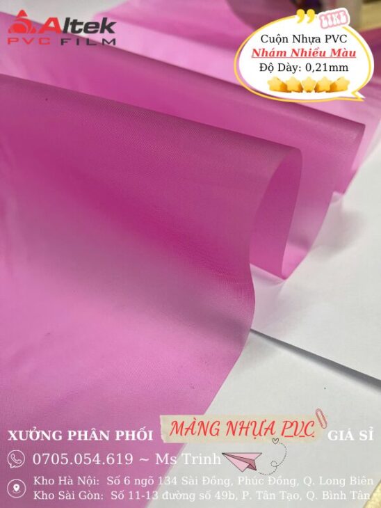 Màng nhựa PVC tiêu chuẩn – màng pvc nhám nhiều màu dày 0,21mm